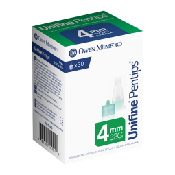 Unifine Pentips Owen Mumford AN 1140-Standard Insulin Pen Needle Unifine Pentips 32 Gauge 4 mm Lengt